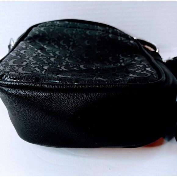 Guess Shiny Black Rectangular Crossbody Bag - Picture 4 of 10